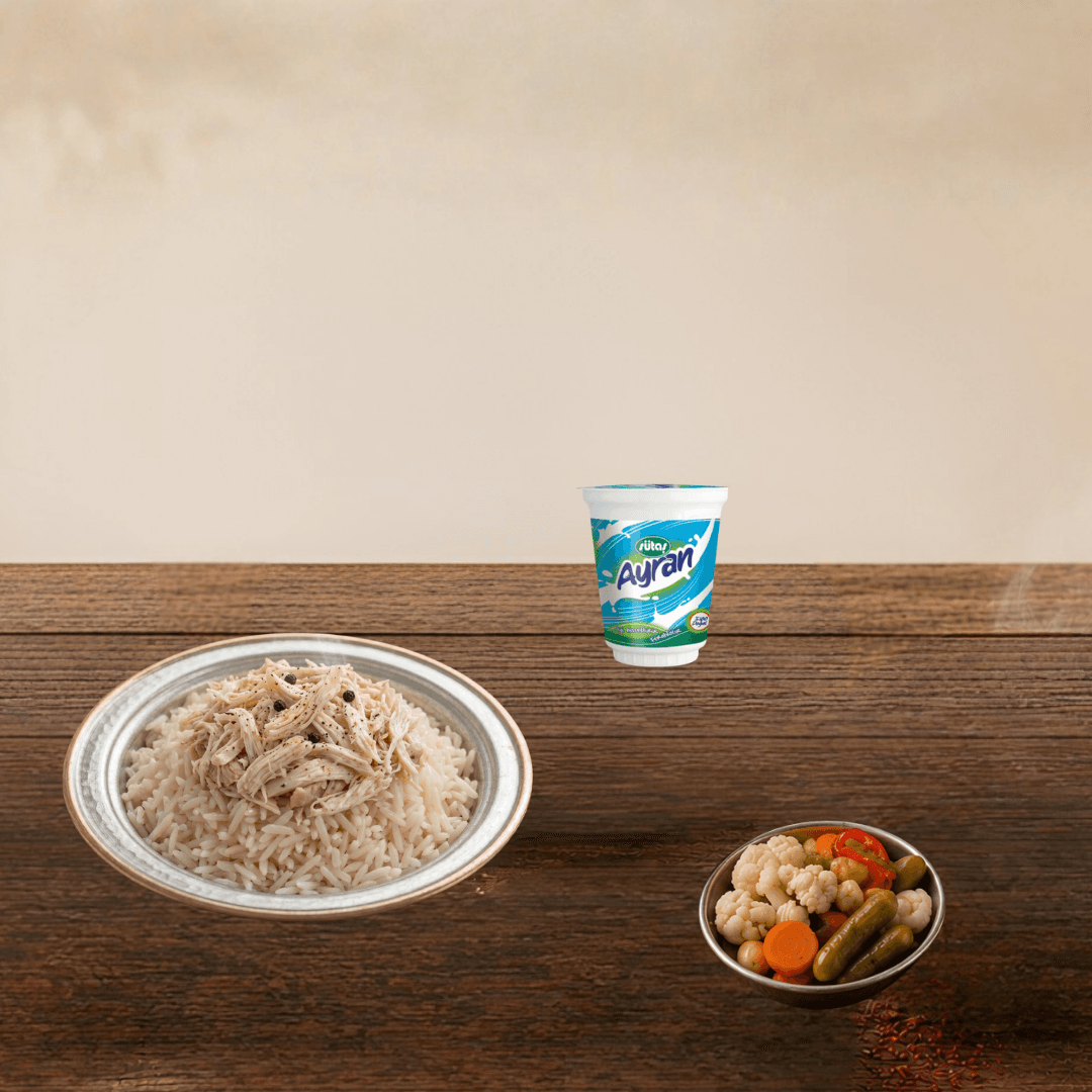 Tavuklu Pilav ve Ayran Menü